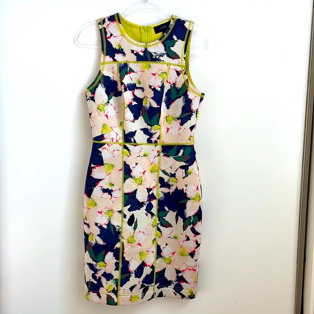 J Crew - Floral Cove Surf Neoprene Sheath Dress